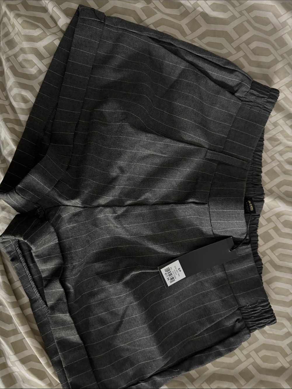 Revamped Charcoal Pinstripe Women's Dress Shorts